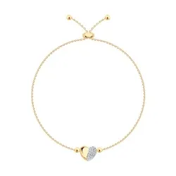 Brățară Love din aur roșu cu Diamant, Silicon