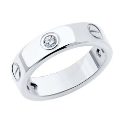 Inel din argint  cu pietre Cubic Zirconia Incolor