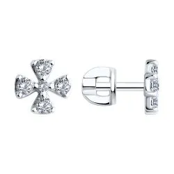 Cercei Pusete din argint cu Cubic Zirconia Incolor