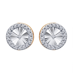 Серьги Пусеты из красного золота с камнями Бриллиант