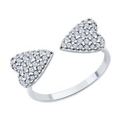 Inel din argint  cu pietre Cubic Zirconia Incolor