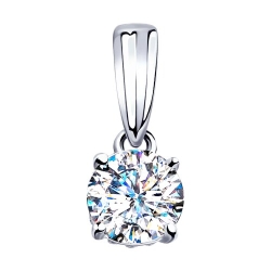 Pandantiv din argint  cu pietre Cubic Zirconia Incolor