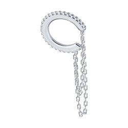 Cercel din argint  cu pietre Cubic Zirconia Incolor
