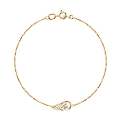 Brățară din aur roșu cu pietre Cubic Zirconia Incolor, Topaz