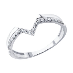 Кольцо из красного золота с камнями Бриллиант