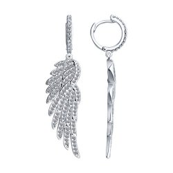 Cercei Creole din argint  cu pietre Cubic Zirconia Incolor