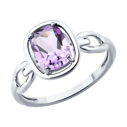 Inel din argint  cu pietre Ametist
