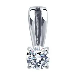 Pandantiv din aur alb cu Cubic Zirconia Incolor
