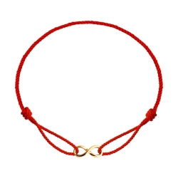 Браслет из красного золота с камнями Текстиль