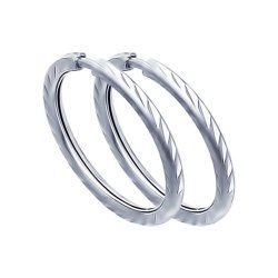 Серьги Конго из серебра без камней