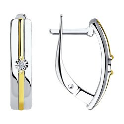 Cercei din argint  cu pietre Diamant