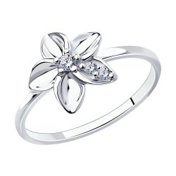 Inel din argint  cu pietre Cubic Zirconia Incolor