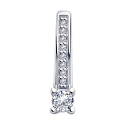Pandantiv din argint  cu pietre Cubic Zirconia Incolor
