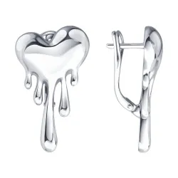 Серьги из серебра без камней