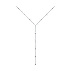 Колье из серебра с камнями Фианит