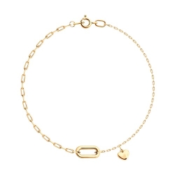 Браслет Love из красного золота без камней