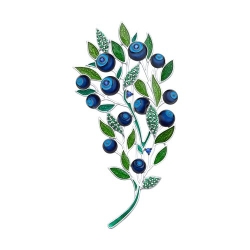 Broșă din argint  cu pietre Cubic Zirconia Albastru, Cubic Zirconia Verde și Emailare