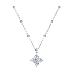 Colier din argint  cu pietre Cubic Zirconia Incolor