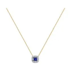 Colier din aur roșu cu Diamant, Safir