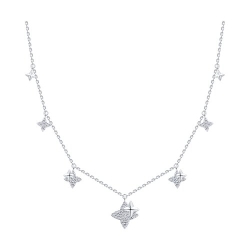 Colier din argint  cu pietre Cubic Zirconia Incolor