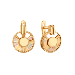 Cercei din aur roșu fără pietre