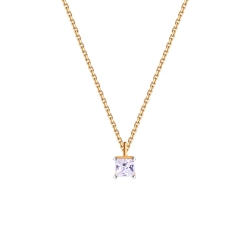 Colier din aur roșu cu Cubic Zirconia Incolor