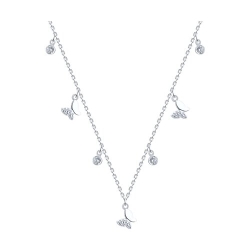 Colier din argint  cu pietre Cubic Zirconia Incolor