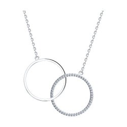 Colier din argint  cu pietre Cubic Zirconia Incolor