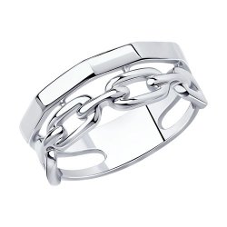 Кольцо из серебра без камней