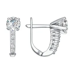 Cercei din argint cu Cubic Zirconia Incolor