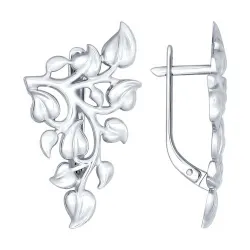 Серьги из серебра без камней