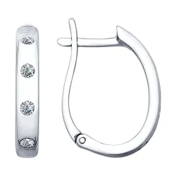 Cercei din argint cu Cubic Zirconia Incolor