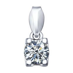 Pandantiv din argint  cu pietre Cubic Zirconia Incolor