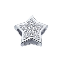 Pandantiv din argint  cu pietre Cubic Zirconia Incolor
