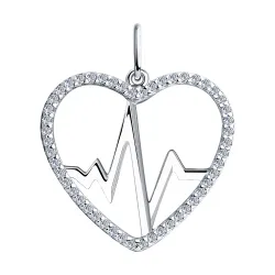 Pandantiv din argint cu Cubic Zirconia Incolor