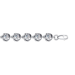 Brățară din argint  cu pietre Cubic Zirconia Incolor