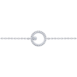 Brățară din argint  cu pietre Cubic Zirconia Incolor