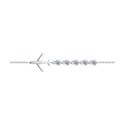 Brățară din argint  cu pietre Cubic Zirconia Incolor