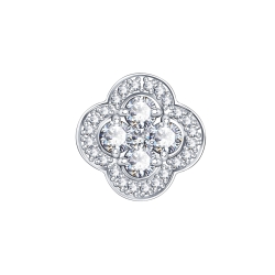 Подвеска из белого золота с камнями Бриллиант