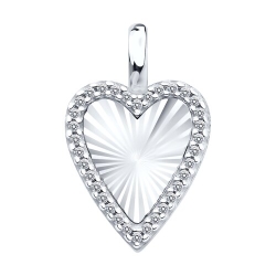 Pandantiv din argint  cu pietre Cubic Zirconia Incolor