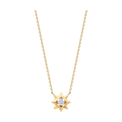 Colier din aur roșu cu pietre Cubic Zirconia Incolor