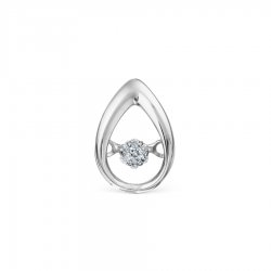 Pandantiv din aur alb cu pietre Diamant