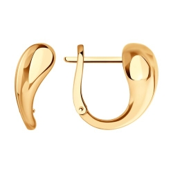 Cercei din aur roșu fără pietre