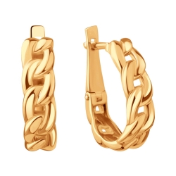 Cercei din aur roșu fără pietre