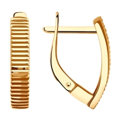 Cercei din aur roșu fără pietre