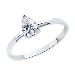 Inel din argint  cu pietre Swarovski