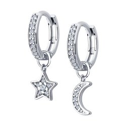 Серьги Конго из серебра с камнями Фианит