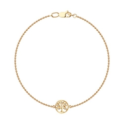 Браслет из красного золота с камнями Фианит