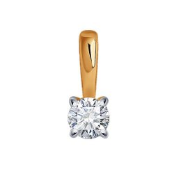 Pandantiv din aur roșu cu pietre Diamant