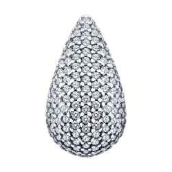 Подвеска из серебра с камнями Фианит